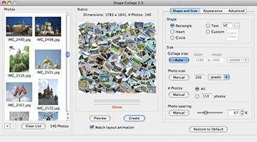 A picture collage created by Shape Collage in Mac OS X